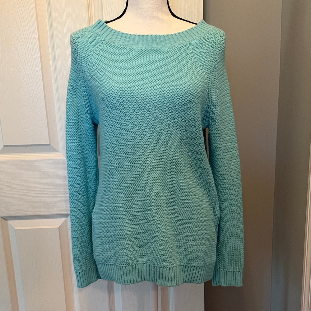 Talbots Women's Soft Blue Cowl Neck Sweater
